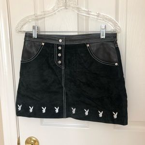 Authentic Y2K Playboy Leather Skirt genuine vintage